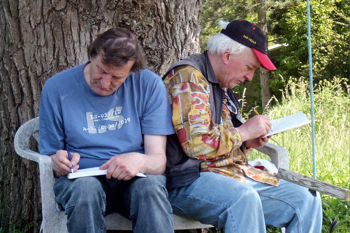 Blaumeier-Schreibwerkstatt im Wald